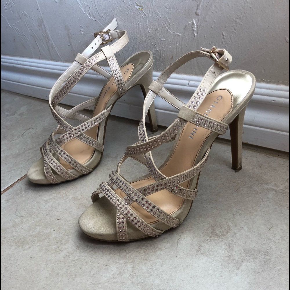 Gianni Bini gold stilettos
